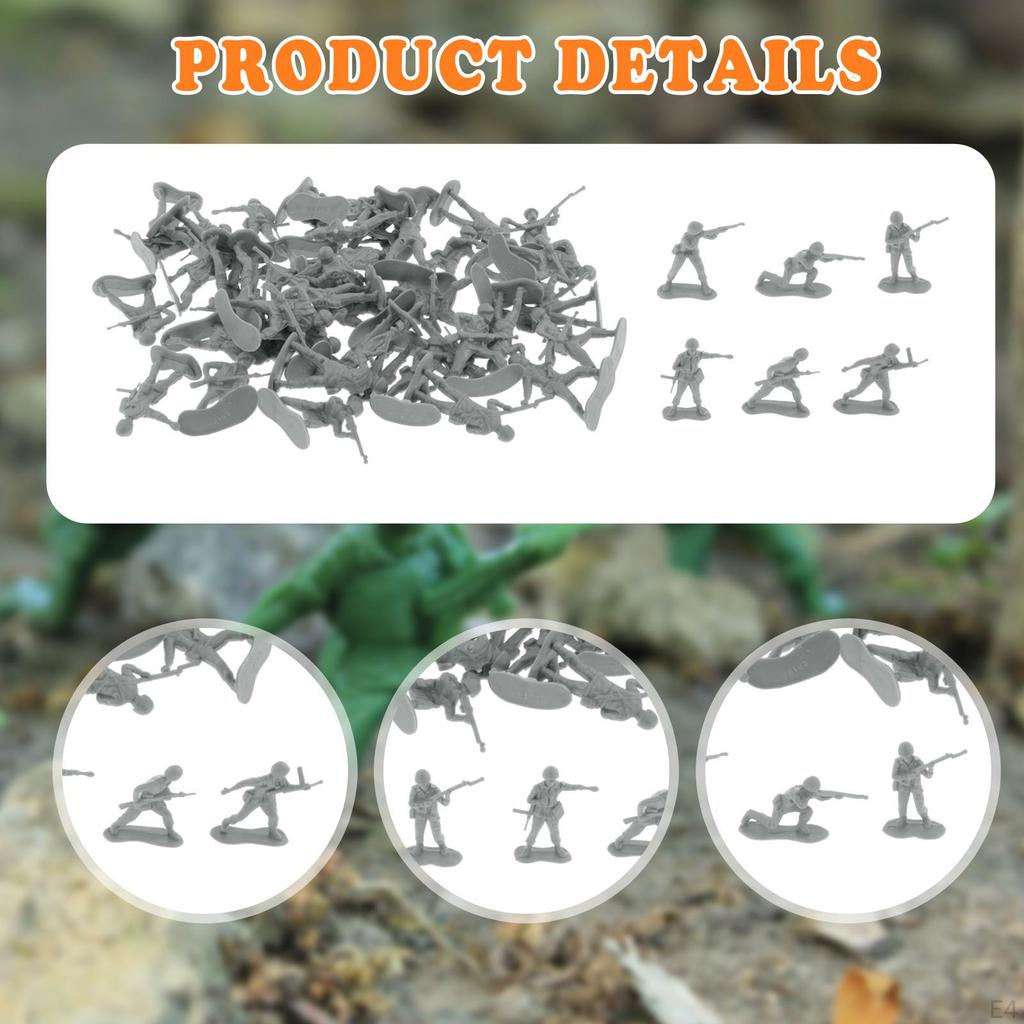 50 Pieces 1/35 Scale Models Playset Toy Unique Diorama Layout for Modeling Enthusiast Gift Hobby