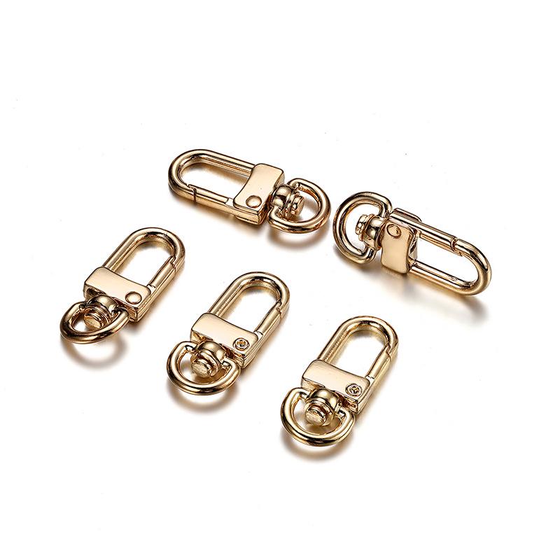 Portachiavi con moschettone a pinza di aragosta girevole: Connettore durevole in lega color-preservante per gioielli e accessori