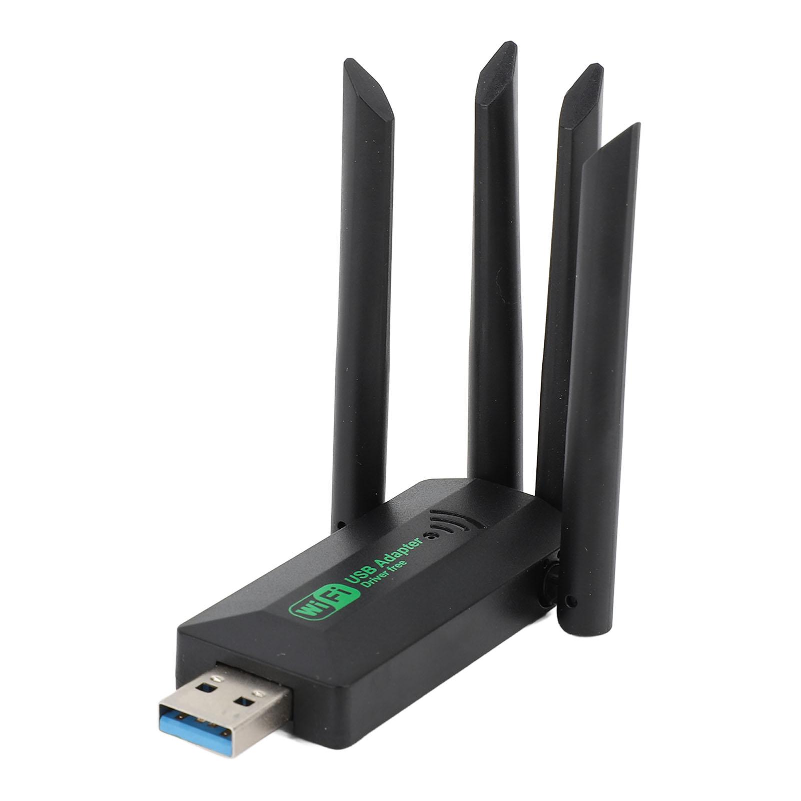 

1200Mbps USB Wireless Adapter 3.0 High Speed 5G WiFi 4 Antenna Dual Band Network Adapter for