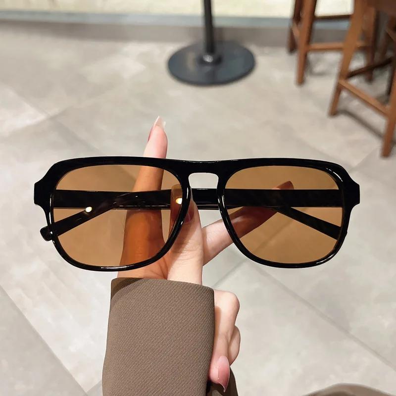 Vintage Luxury Brand Designer Square Sunglasses Women For Men Popular Sun Glasses Punk Fashion Big Frame Ladies Shades Uv400