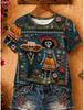Halloween Women'sT Shirt Print Floral Graphic Skull Vintage Stylish Classic Short Sleeve Crew Neck Regular Tops Casual Daily