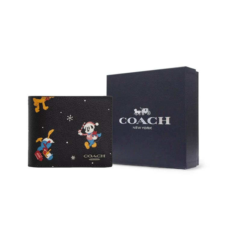 Coach Disney, Collaboration 3 IN 1 Wallet Coated Canvas Wallet Women's Bronze & Black & Multicolor CM181-QBM2