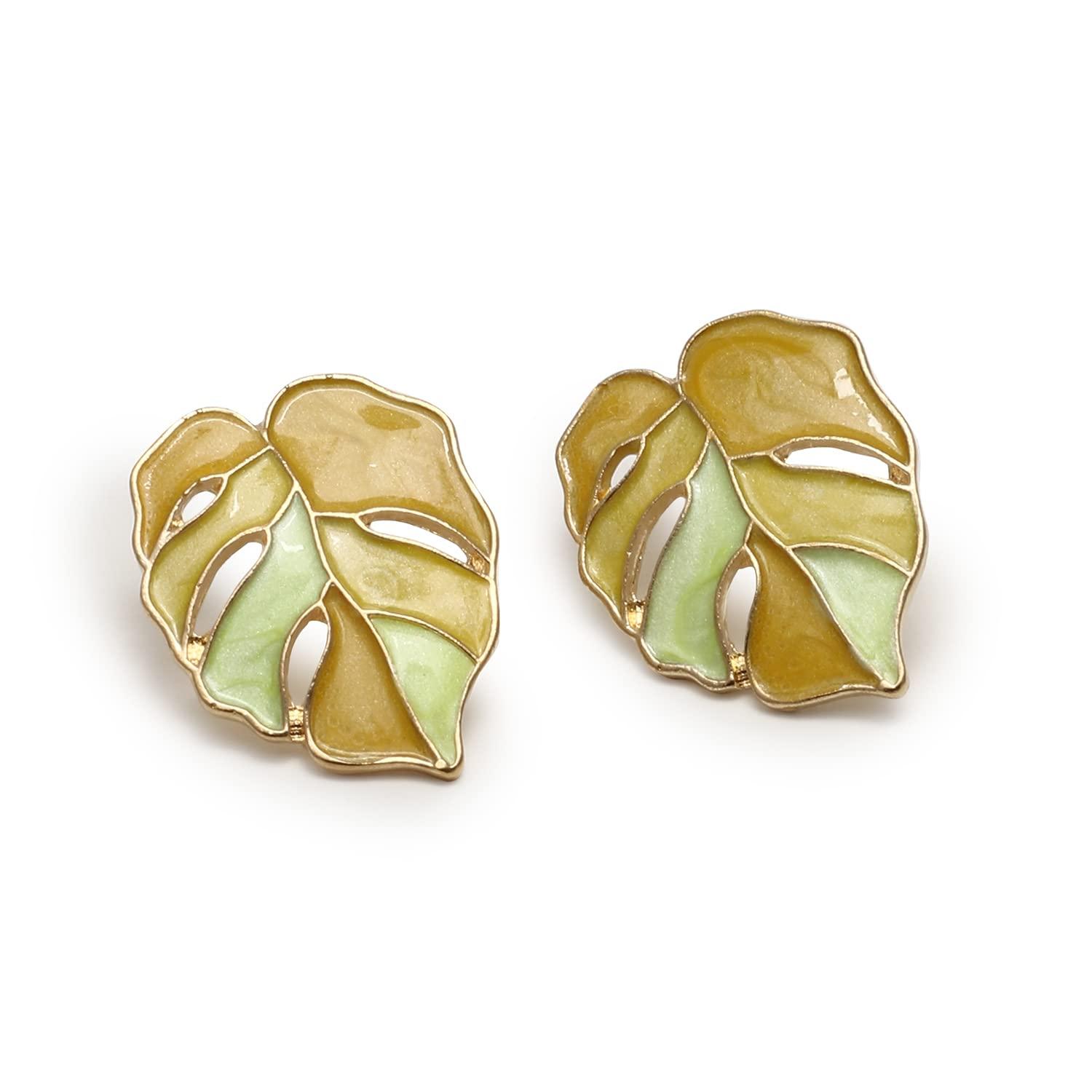 Серьги-гвоздики из сусального золота для женщин и девочек | Симпатичные индо-западные — фото 12