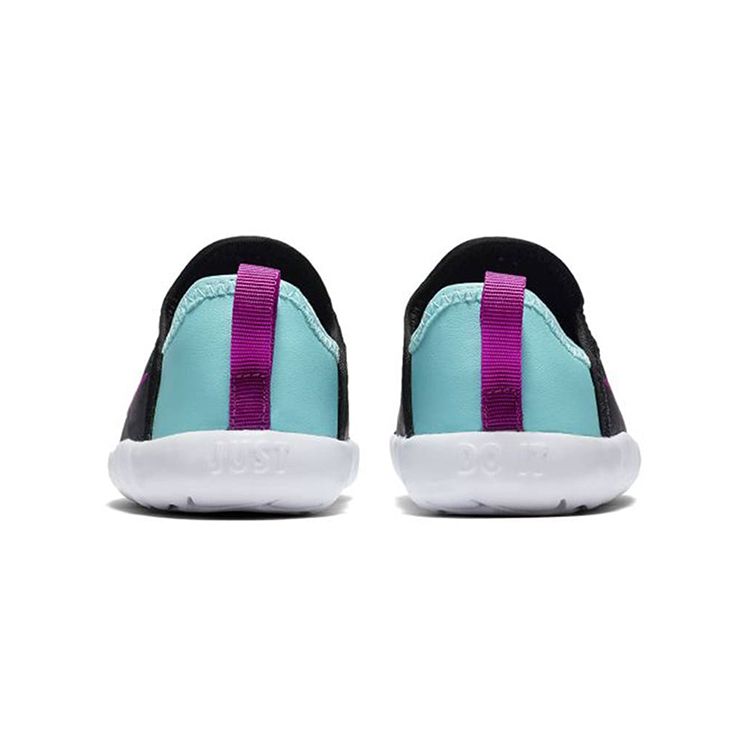 Nike Lil Swoosh Sports Casual Non-Slip Shock Absorbing Durable Low-Top Walking Shoes Baby sneaker Black Blue Purple AQ3113-005
