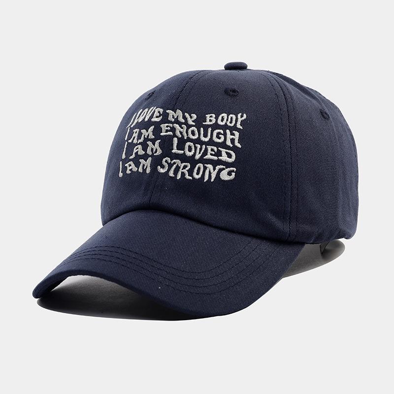 New Spring and Summer Letter Embroidered Baseball Cap Women's Versatile Face Peaked Cap Outdoor Travel Sun Protection Visor Tide