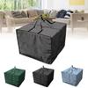 210D Oxford Cloth Cushion Storage Bag Black Zippered Quilts Storage Bag with Handle Square Chair Cover Storage Bag Home