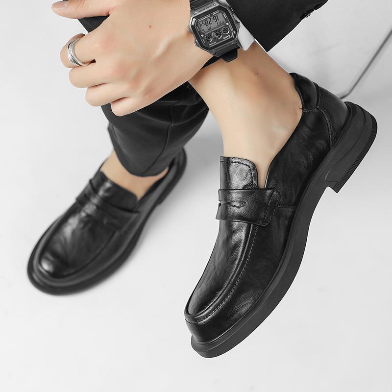 Business Casual Leather Men Shoes Genuine Leather Oxford Shoes For Men Flats Shoes