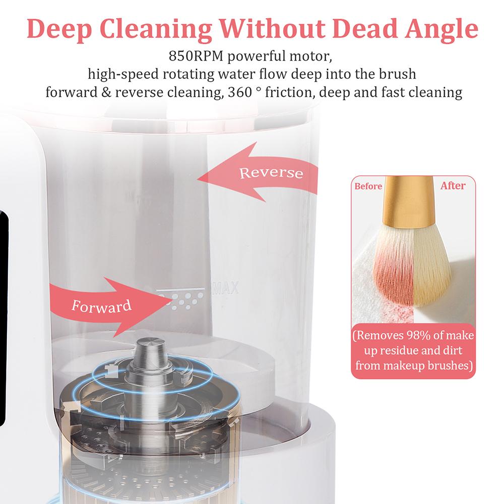 Automatic Makeup Brush Cleaning Drying Machine Air-drying Cosmetic Brushes Electric Cleaner Dryer Sponge Rotating Washing Tools