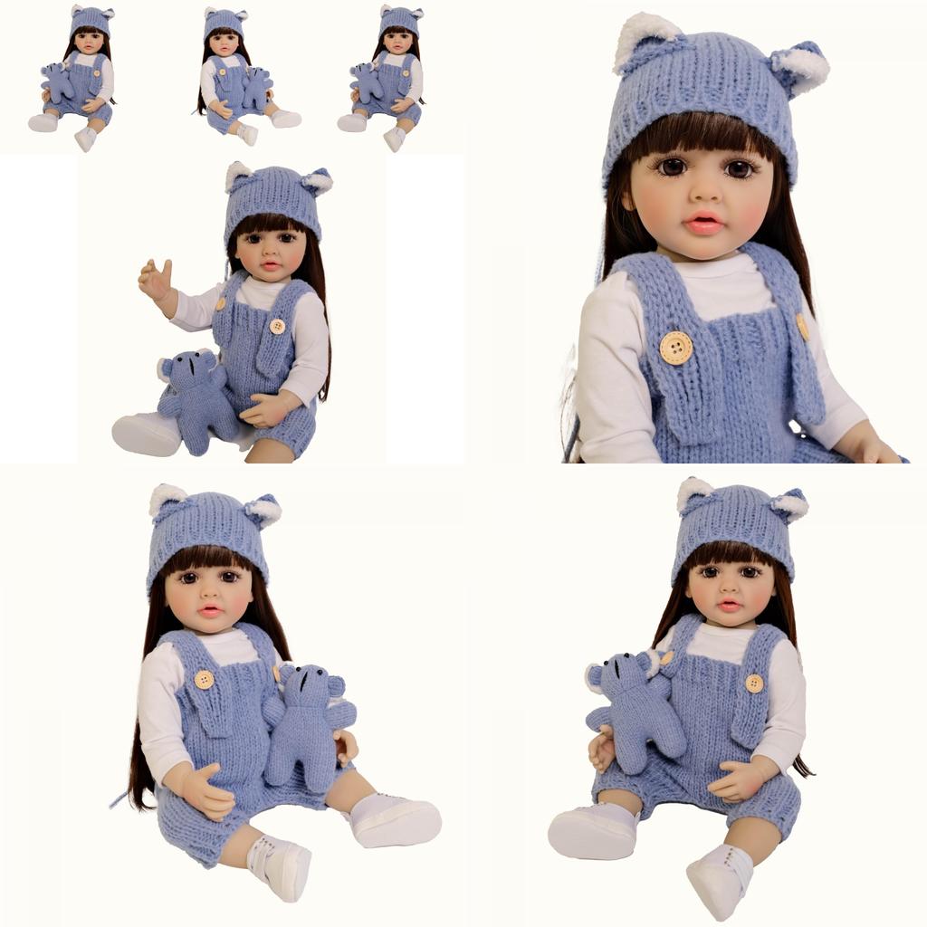 Full Silikon Reborn Babydukke Med Strikkede Luer Og Klesdesign For Samlere Og Gaveentusiaster