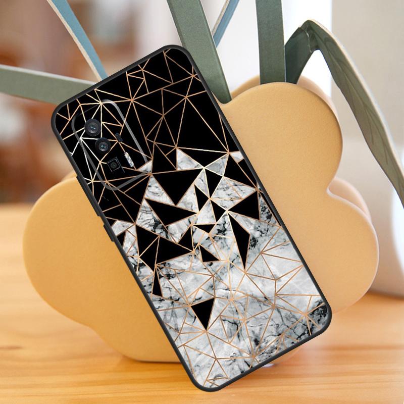 Geometric Marble Case For POCO F6 Pro X6 X5 X3 F3 F5 M6 M5s Xiaomi 13T Pro 11T 12T 12 13 Lite 14 Ultra Cover