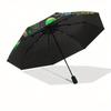 Irish Clover Festival Ornament, Celtic Shamrock Decorative Wall Hanging Umbrella, Cute Umbrella with Cute Design, Portable 3-Fold Compact Umbrella for