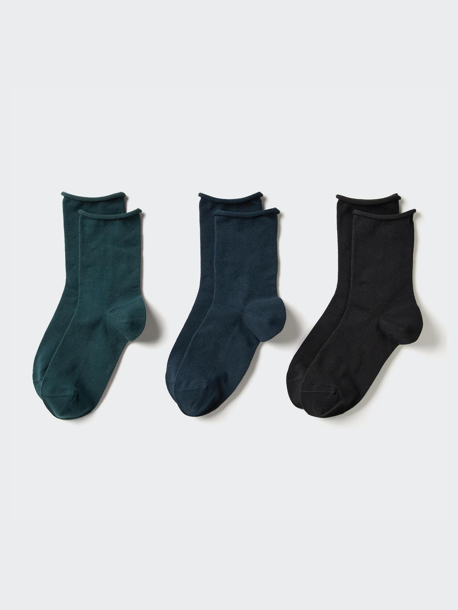

Uniqlo Socks 3 Pack Top Roll 58 DARK GREEN/2426