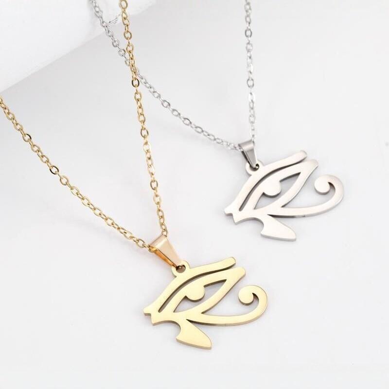 Simple Glossy Ancient Egyptian Pharaoh s Eye of Horus Pendant 60CM