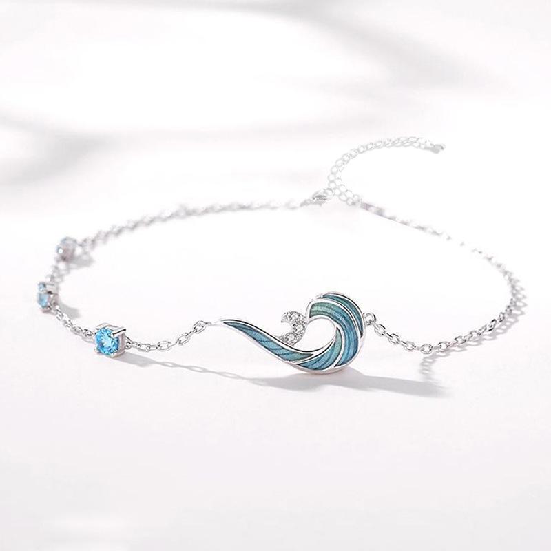 

Элегантный нишевый парный браслет «Волна облака» - Уникальный подарок для дружбы 925 Silver