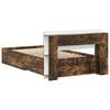 Bed Frame with Storage Space Smoked Oak 100 x 200 cm
