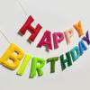 Colorful Felt Happy Birthday Banner Rainbow Fabric Garland Flag for Kids Birthday Party Decoration Boy Girl Birthday Supplies
