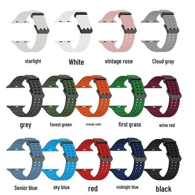Ocean Doppelreihen-Silikon-Ersatzband für Apple Watch Ultra S10/9/8/7/6/5