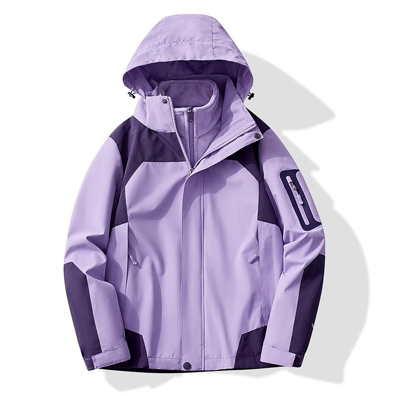 Jacket Jacket Women's New Autumn and Winter Outdoor Three-in-one Detachable Windproof and Waterproof