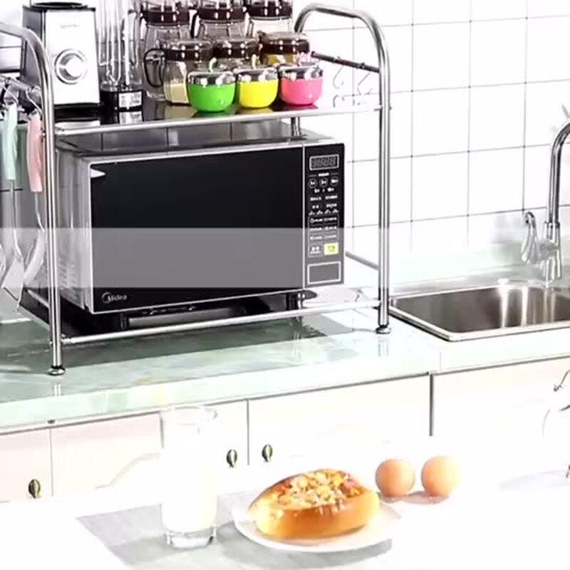 Huihuang 304 Stainless Steel Kitchen Countertop Microwave Storage Rack