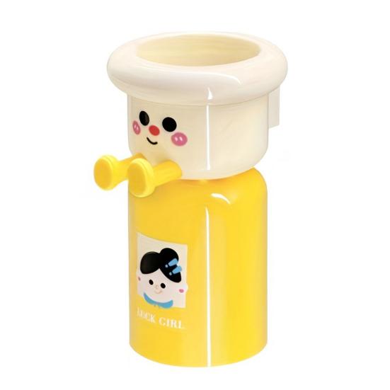 Cartoon Toothbrush Cup Holder Wall Mounted Storage Rack Space Saving Magnetic Upside Down Mouthwash Cups No-Drill Bathroom Organizer