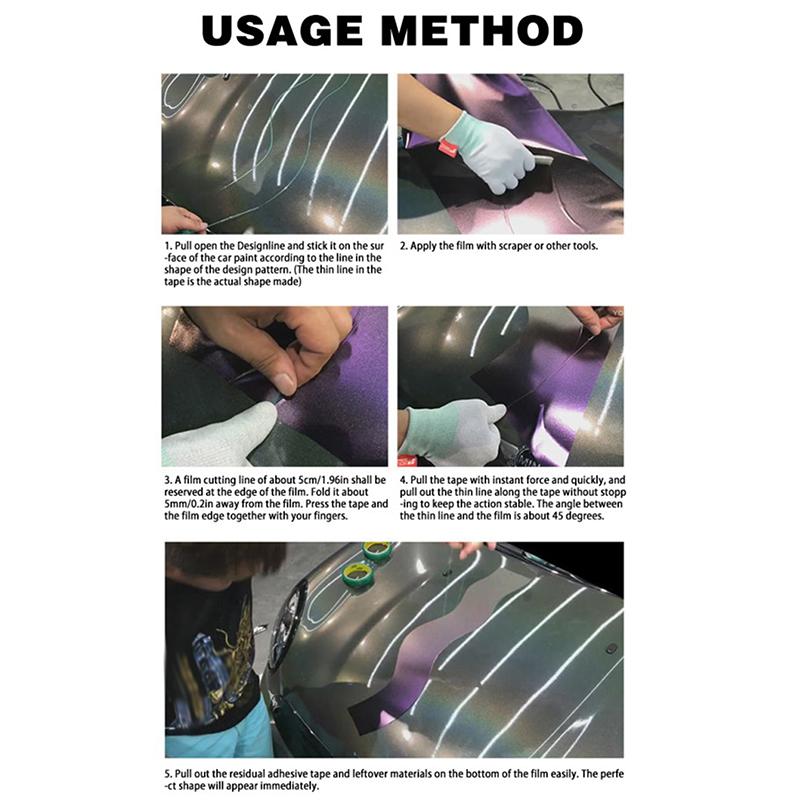 Vinyl Car Sticker Design Line Knifeless Tape 5M 10M Automotive Wrap Cutting Tool for Custom Graphics and Striping