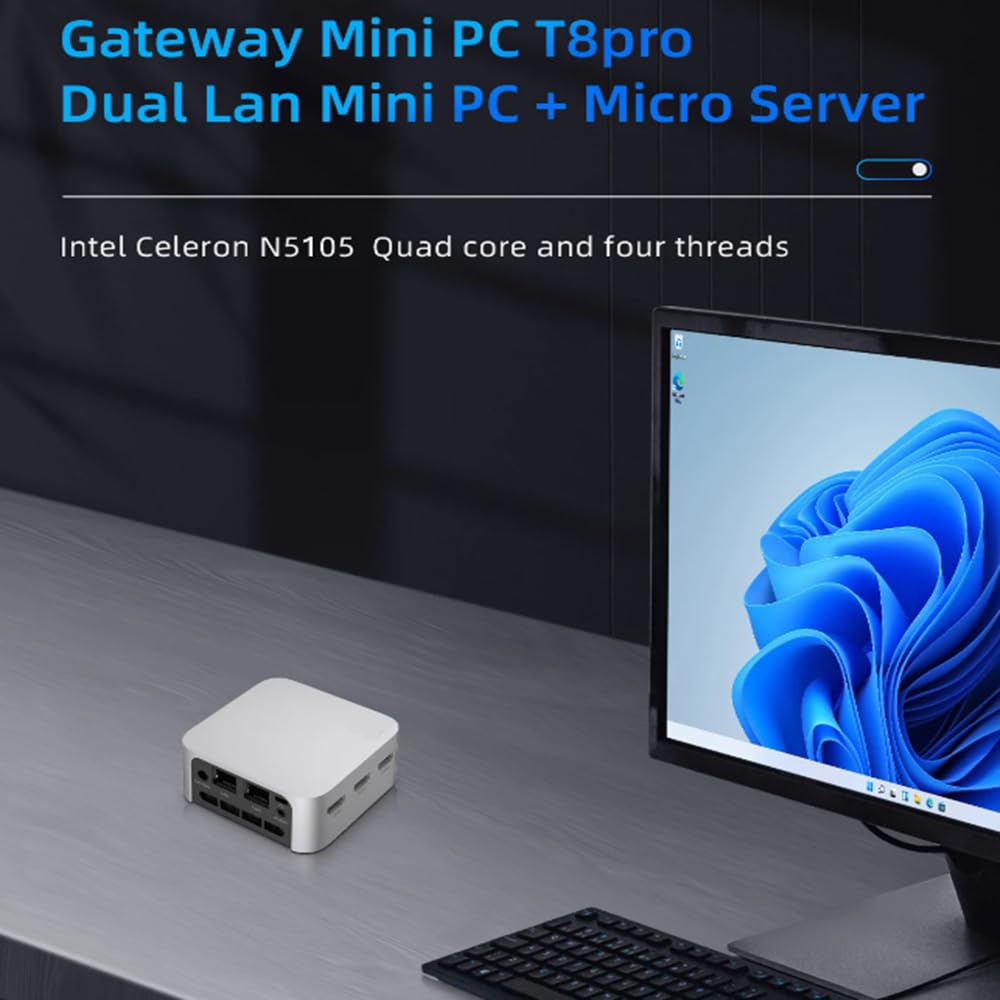 SZBOX Mini PC Small PC No OS Intel Celeron N5105 to Small PC 12GB LPDDR4 No SSD Game Console Ultra Mini Mini PC WiFi BT RJ45 (up 2.9GHz)