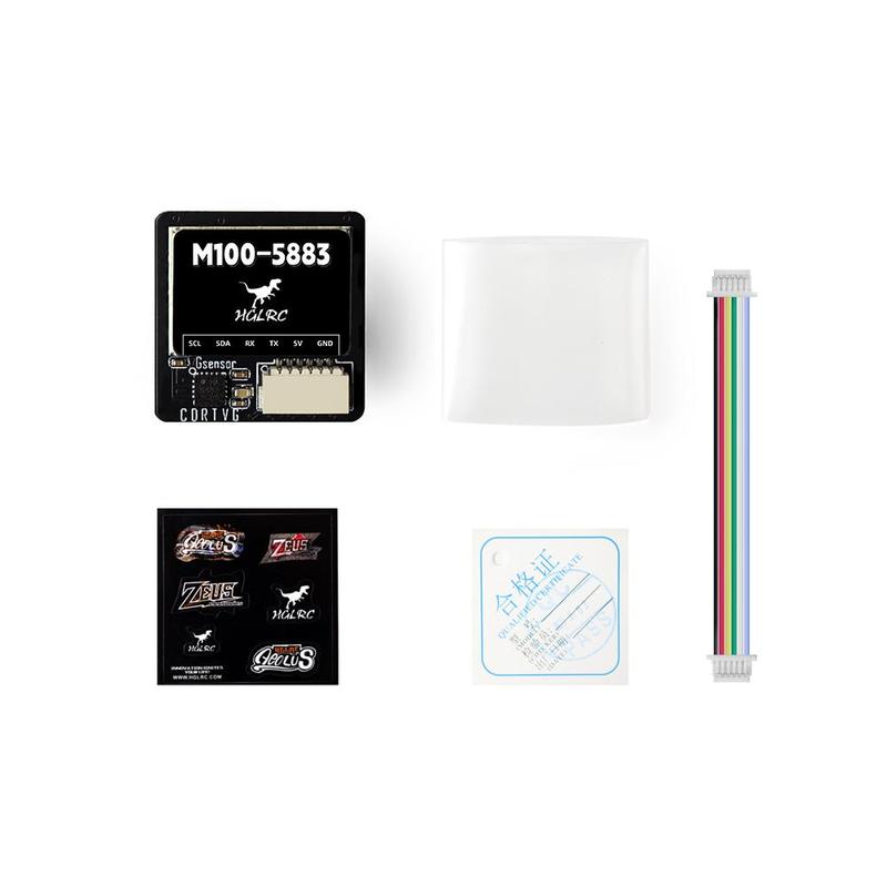 HGLRC M100-5883 M10 GPS with Compass Ceramic Antenna on-board LED Indicators 21x21mm for RC Airplane FPV Fixed-wing UAV