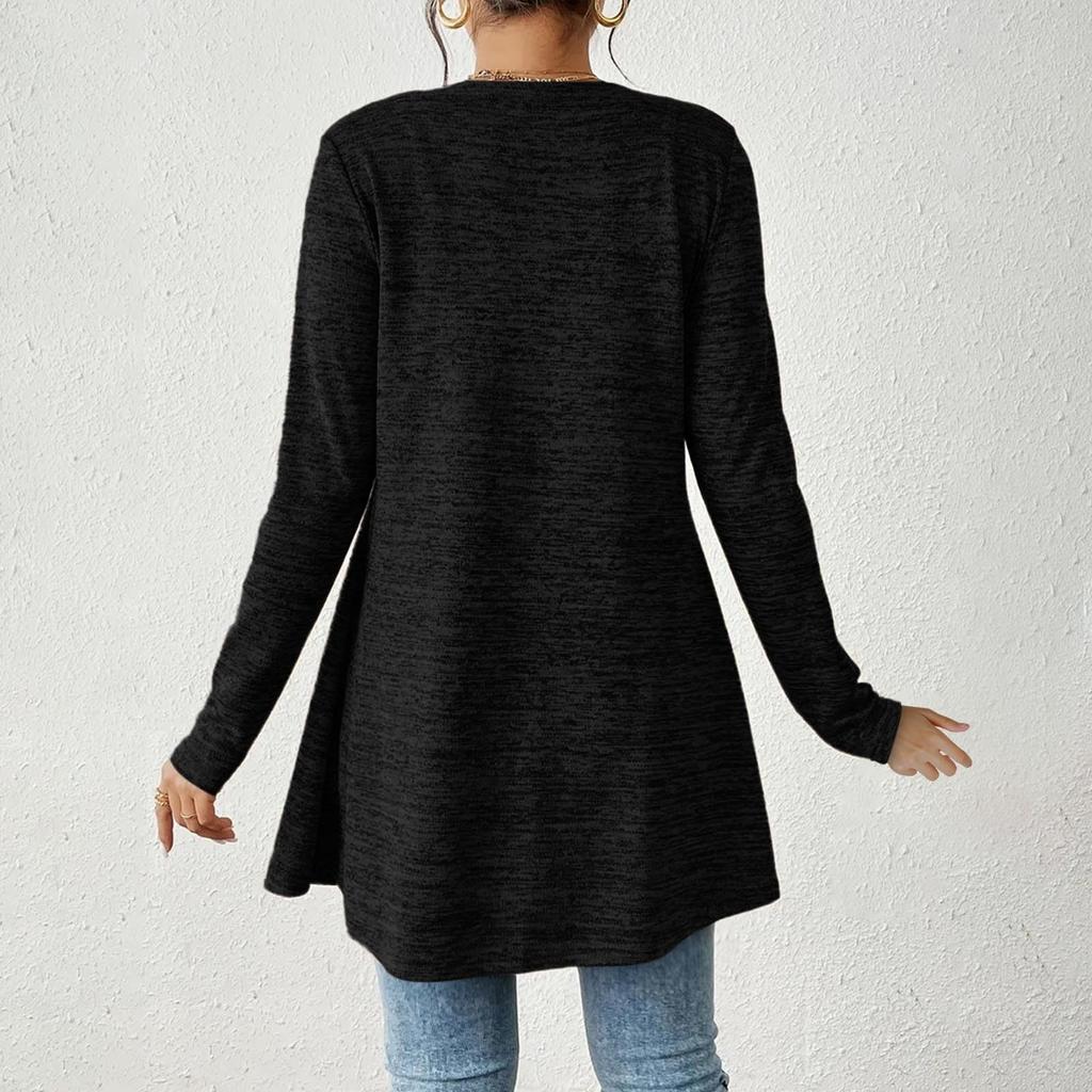 Women's Lightweight Cardigan Sweaters Open Front Long Sleeve Casual Loose Thin Cardigans With Pockets