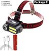 XP-G Q5 COB Led Fishing Headlight Use Rechargeable 18650 Battery Headlamp Head Flashlight Lamp Torch for Camping Light
