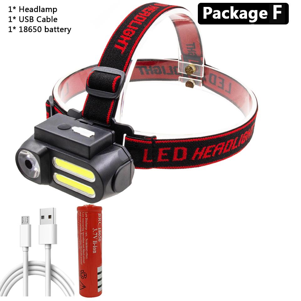 XP-G Q5 COB Led Fishing Headlight Use Rechargeable 18650 Battery Headlamp Head Flashlight Lamp Torch for Camping Light