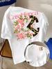 American Pure Cotton Printed Tshirts For Unisex And Unisex Shortsleeved Summer Sweatabsorbing And Breathable Fabric