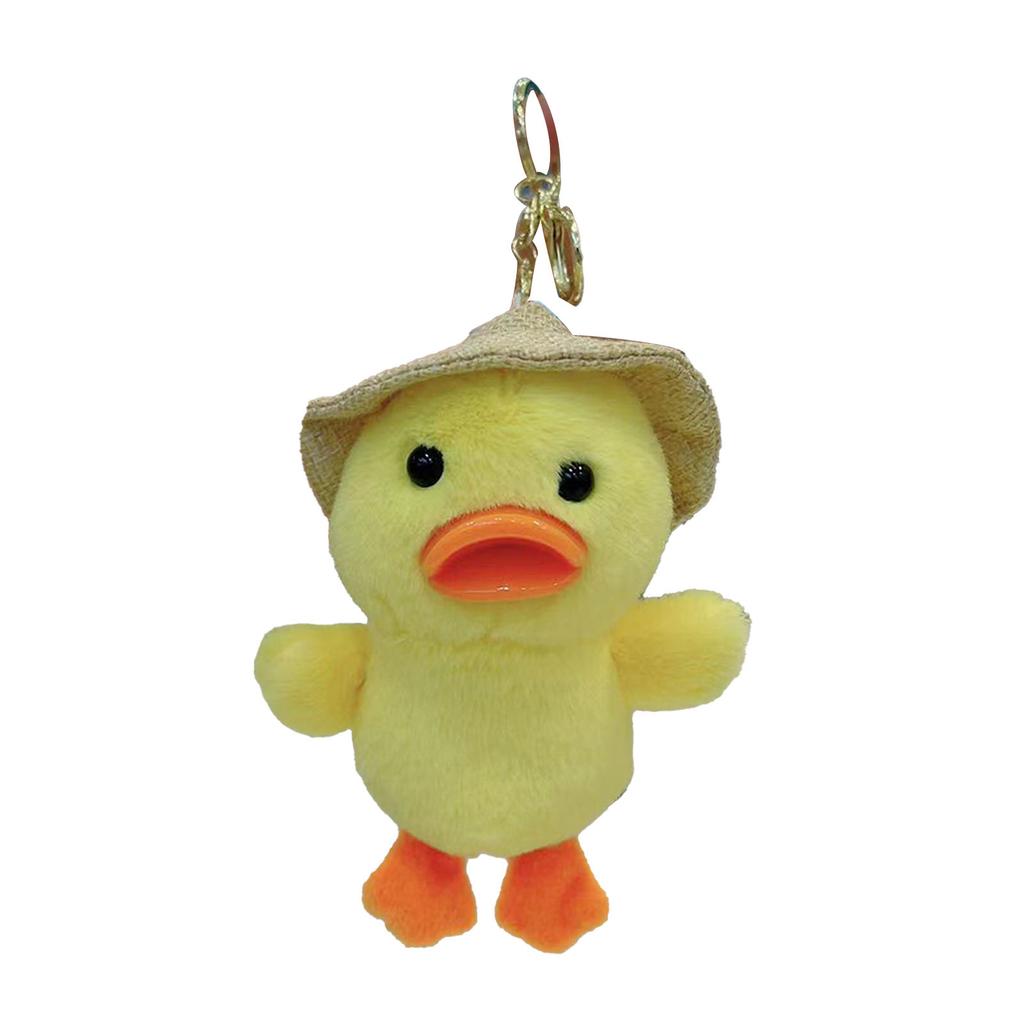 Plüsch-Enten-Schlüsselanhänger, niedlich, feine Verarbeitung, weicher ausgestopfter Enten-Schlüsselanhänger für Tasche, Rucksack, Hut