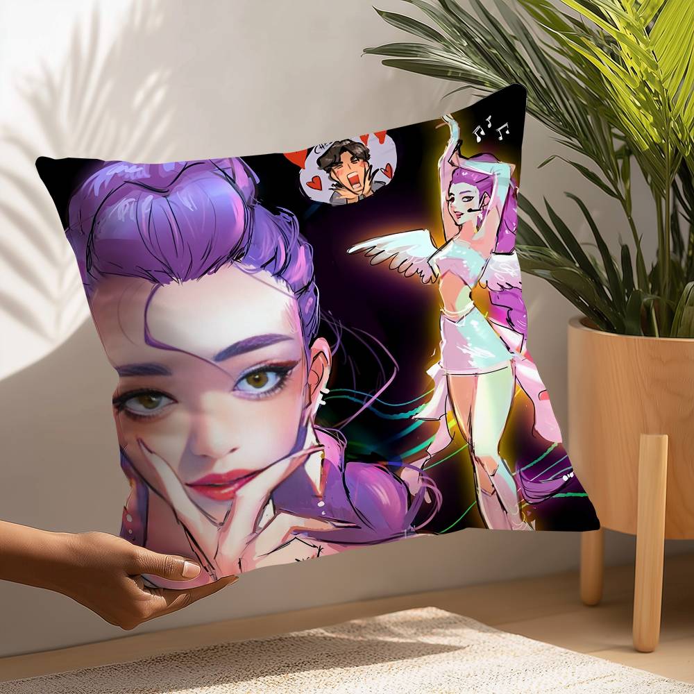K-POP D-Demon H-Hunters Pillow Case Soft Fabric Pillowcase Double-Sided Print Cushion Cover Throw Pillowcase For Sofa Home Decor