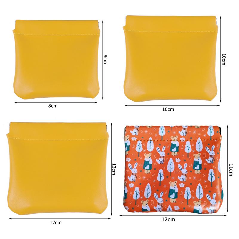 Pu Leather Makeup Storage Bag Waterproof Small Cosmetic Pouch Mini Short Wallet Bag Coin Purse Key Earbuds Credit Card Holder