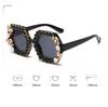 Nicht polarisierte neue Marke Luxus quadratische Sonnenbrille Frauen Diamant Kristall Strass Sonnenbrille Schattierungen