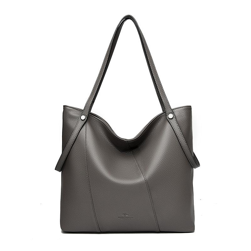 Niche Commuter Tote Bag Women's Premium Soft Leather Large Capacity Handbag Shoulder Bag
