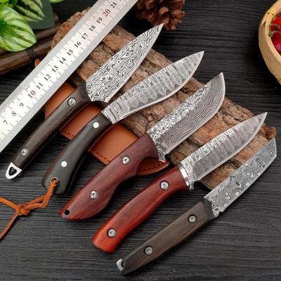 Domestic Meat Knife Multi-use Fruit Knife Damascus Pattern Stainless Steel Kitchen Hand Meat Knife Eating Mutton Knife
