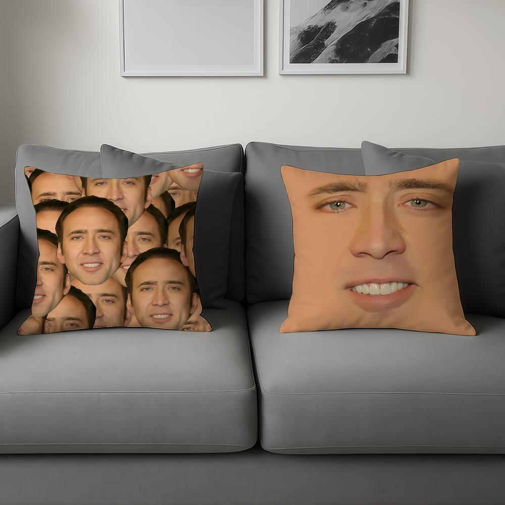 C-Cage Cushion Cover For Sofa Car Funny Office Cafe Soft And Comfortable Double-Sided Printing N-Nicolas Pillow Cover