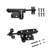 Slide Bolt Gate Latch Iron Bolt Sliding Lock Black Bolt Gate Lock with Screws for Outdoor Doors Sheds Barn Door Home Hardware 1p