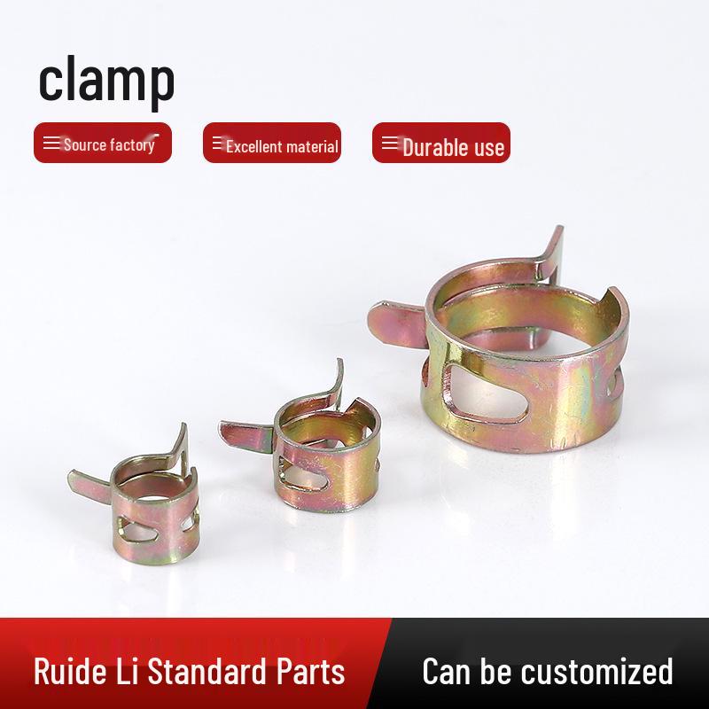 Kulatá hadicová spona z pružinové oceli pro automobilové olejové trubky