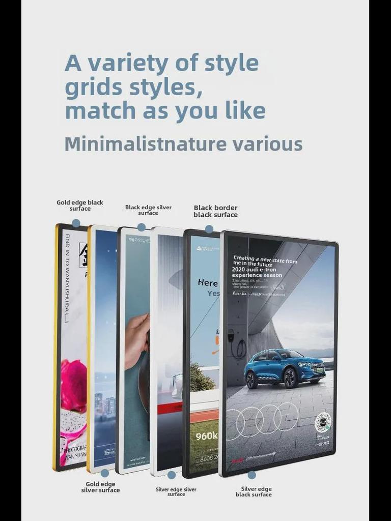 Aluminum Alloy Magnetic Display Board with Rounded Corners for Elevator Billboards