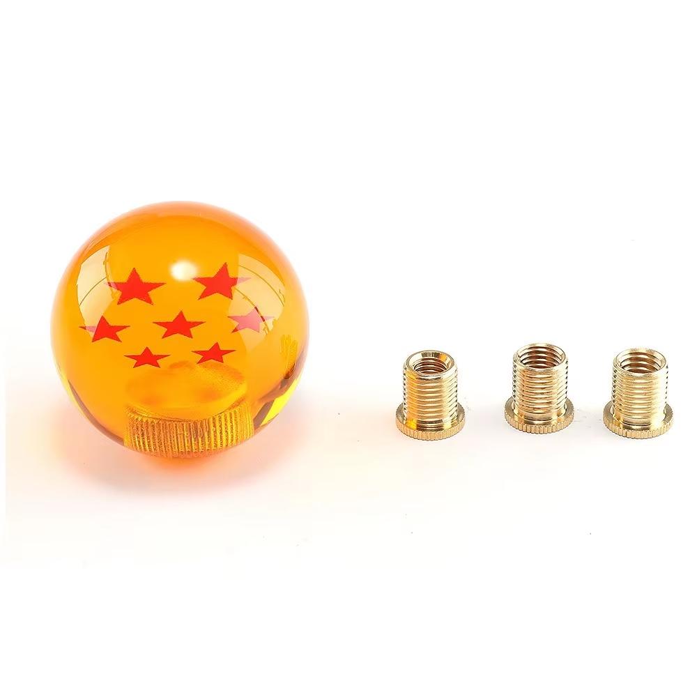 

54mm Universal Auto Shift Knob Acrylic Crystal Car Star Ball Gear Shift Knob With Screw Nut Orange SK-1004