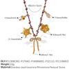 Summer Vacation Wind Dopamine Girl Heart Woven Color Rope Diy Diverse Pendant Bracelet Necklace Jewelry Set
