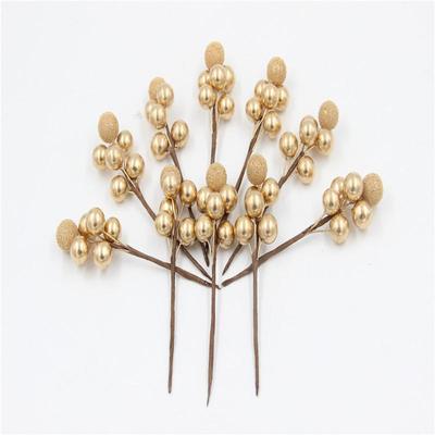 Goldener Roter Beerenstrauß für DIY Kränze und Süßigkeitsschachteldekorationen