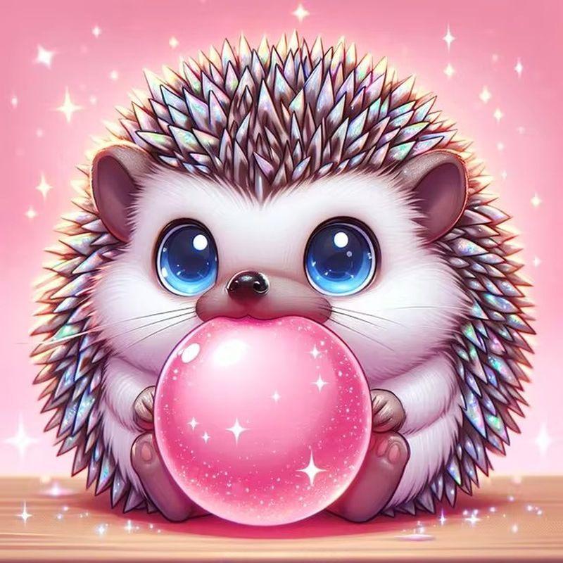 5D Diamond Painting Full Round Animal Hedgehog Dog Rhinestone Picture Diamond Embroidery Cross Stitch Home Decor Gift
