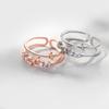 Women's Small Fresh Diamond Butterfly Finger Ring With Adjustable Opening
