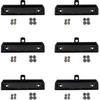 6 Pack Black Metal Clipboard Clips, 4.72" (12cm) Mountable Stainless Steel Clipboard Hardware with Rubber Grip and Hanging Hole for Document File