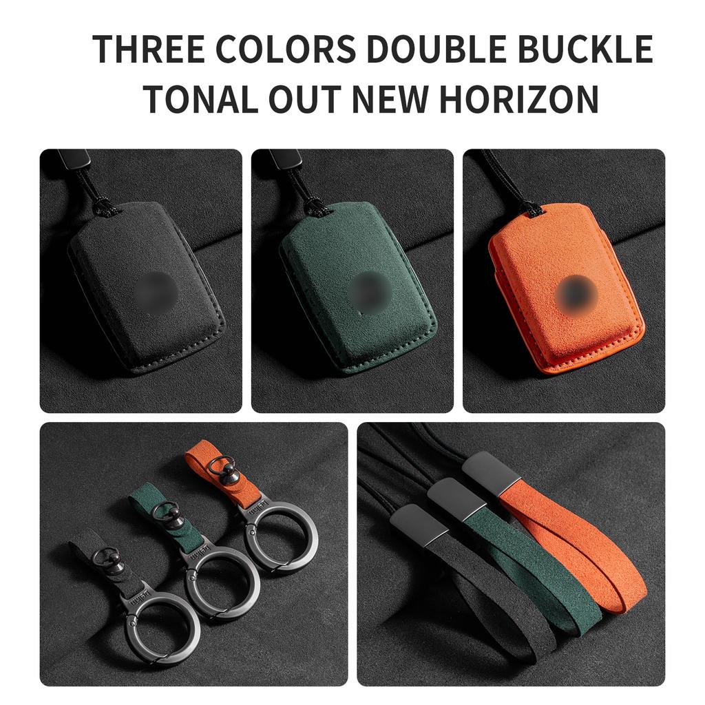 In-stock  Full-cover Suede Car Key Fob Case, Suitable for Volvo S60, S90, XC40, XC60, XC90 High Quality Keychain Accessory