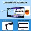 Moon Phases Aurora Forest License Plate Frame Night Sky Stainless Steel License Plate Holder For Front Or Rear Car Tags Funny For Car Decoration