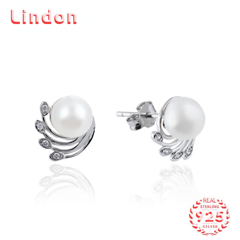 Orecchini Pendenti In Argento Sterling 925 Con Perle Bianche - Philip Jones - 22 Mm X 8 Mm - Chiusura A Gancio Francese